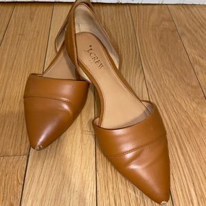 J.crew pointed leather women’s flats
